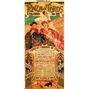     24 x 54 inches   Bullfighting Poster Plaza D