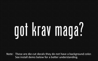 This listing is for 2 got krav maga? die cut decals.