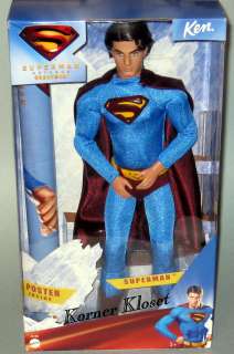 Superman Returns Superman Ken Doll with Poster   Barbie Collection 