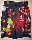 Super Mario Kart Wii Swim Suit Trunks Shorts Boys Size 10 / 12 NWT