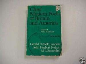 CHIEF MODERN POETS OF BRITAIN AND AMERICA BOOK  