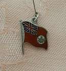 Vintage BERMUDA FLAG ~ BRITISH RED ENSIGN Sterling Silver ENAMEL Charm
