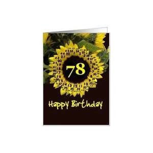  78th Birthday with Sunflower Card Toys & Games
