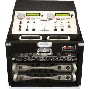  Odyssey Carpeted Case For Numark Cd Mix 1 + 6 Rack Spaces 
