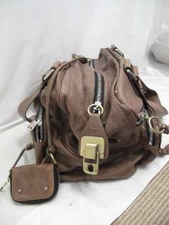 Chloe Brown Distressed Leather Multi Pocket Betty Bag W/Silver & Gold 