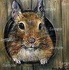 DEGU L/E#9/50 GICLEE of Painting Brown Exotic Pet Chinchilla Rodent 