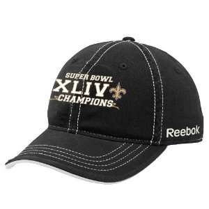Reebok New Orleans Saints Black Super Bowl XLIV Champions Slouch Flex 
