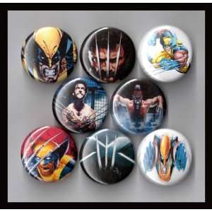  Wolverine Set of 8   1 Inch Magnets 