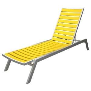   Lounge Chair  Sunshine Yellow with Silver Frame Patio, Lawn & Garden