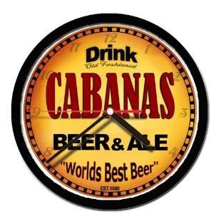  CABANAS beer and ale cerveza wall clock 