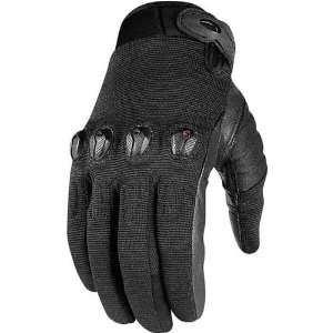 Icon Sub Stealth Womens Textile Road Race Motorcycle Gloves   Stealth 