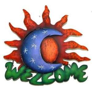  Welcome Sign with Sun and Moon