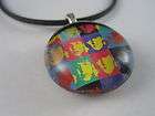 Andy Warhol Beatles Glass Bubble Pendant With FREE Necklace
