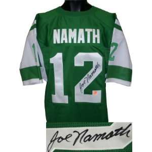  Autographed Joe Namath Uniform   Green Prostyle TB 