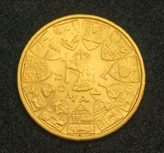 1944, Romania (Kingdom), Mihai I. Gold 20 Lei Coin. AU++  