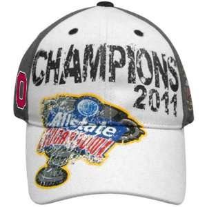   Buckeyes White Charcoal 2011 Sugar Bowl Champions Adjustable Hat