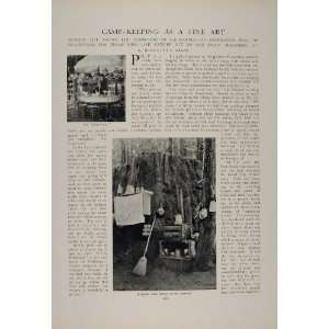  1902 Article Vintage Camping Kitchen Redwood California 