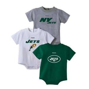  New York Jets Newborn Boys 0 3 Month 3 piece Bodysuit Set 