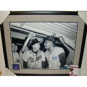  New DON NEWCOMBE SIGNED Custom Framed 16X20 DODGERS W.S 