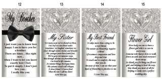 Set of 6) Wedding Fridge Gift Magnet   Silver Bridesmaid etc   You 