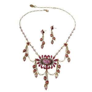 Victorian Style Michal Negrin Jewelry Set Necklace, Beautifully Made 