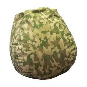  Faux Suede Urban Camouflage Bean Bag in Lime
