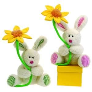  9 White Sitting Plush Easter Bunny Case Pack 12   679018 