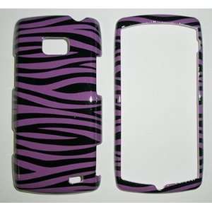  Purple with Black Zebra Animal Pattern Snap on Hard Skin Shell 