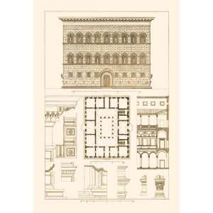  Palazzo Strozzi at Florence 24x36 Giclee