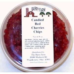 Candied Red Cherry Chips, 8 oz.  Grocery & Gourmet Food