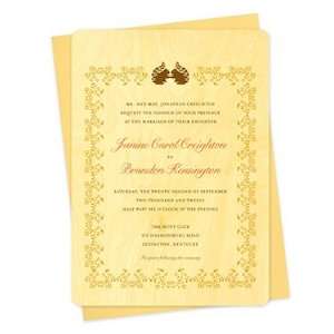  Squirrel Vows Invitation   Real Wood Wedding Stationery 