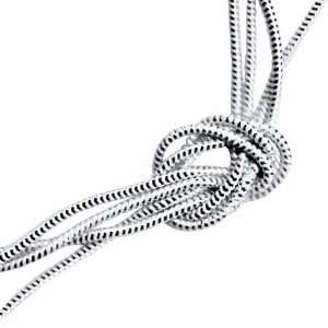  Venus Ribbon Rayon Metallic Elastic Cord, Silver Arts 