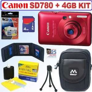  Canon Powershot SD780 IS 12.1 MP Digital Camera Deep Red 