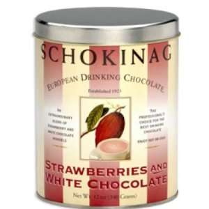Schokinag Hot Chocolate (12 Oz)   Strawberries & White Chocolate (Case 