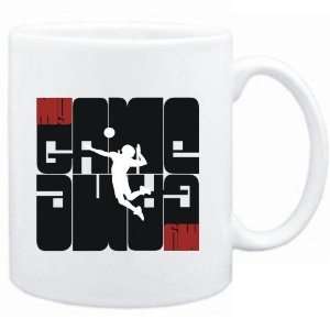 Mug White  My Game   Volleyball Silhouette  Sports  