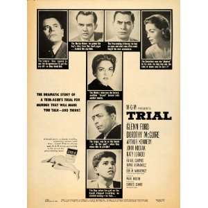  1955 Ad Trial Lawyer MGM Attorney Film Movie Glenn Ford 