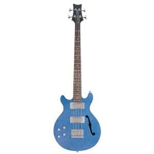   Rock Retro H Bass Left Handed Guitar, Stormy Blue Musical Instruments