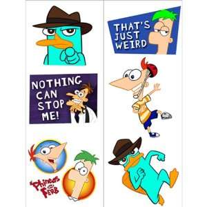   Phineas and Ferb Party Favors   Temporary Tattoos Toys & Games