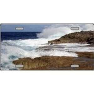  Waves Crashing Full Color Photography License Plate Plates 
