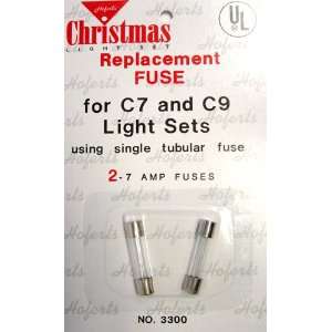 Pack of 2 Replacement Fuses For C7 or C9 Christmas Lights   7 Amps