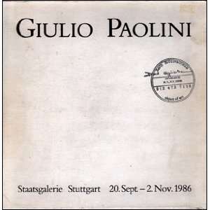   Giulio Paolini Mirella Bandini, Gudrun Inboden Giulio Paolini Books