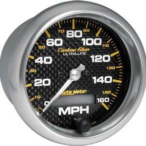 Carbon Fiber Electric In Dash Speedometer 3 3/8 in. 160 MPH Resetable 