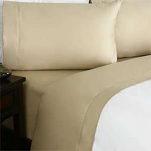   Cotton King Pillowcase Set, 300 TC, Solid Beige