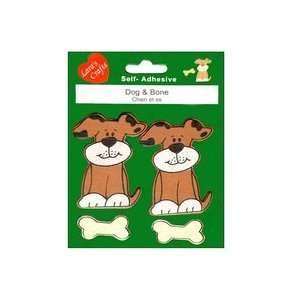  Laras Painted Package Wood Stickers Dog & Bone (Pack of 3 