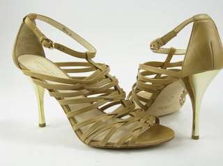 Coach Fantasia Calf Strappy Sandals Tan Womens size 9 B New $130 