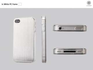 GGMM New Stainless Steel Metal Back Hard Case + 2 PC Frame for Apple 