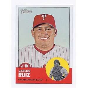  2012 Topps Heritage #139 Carlos Ruiz Philadelphia Phillies 