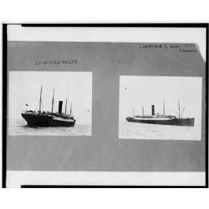  Two photographs of the Carpathia with Titanic lifeboats 