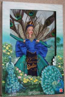 1998 Exquisite PEACOCK BARBIE Doll BIRDS of BEAUTY Gorgeous colorful 