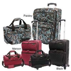   Expandable Carry On Spinner Luggage Set (Paisley) 